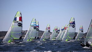 Day 3 turned up to be the best day so far in this championship. More sun, warmer and more stable wind gave us the perfect conditions for sailing. 3 races in all classes with Nacra 17 giving a spectacular show with 3 inshore for the audience with high speed sailing, capsizes, close racing and lot of lead chances just in front of the main quay. | 49er Sailing