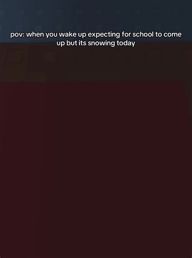 POV: when you wake up expecting for school to come up but its snowing today #snow #roblox #memes