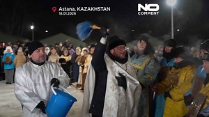 Astana celebrates Epiphany with icy-water dips