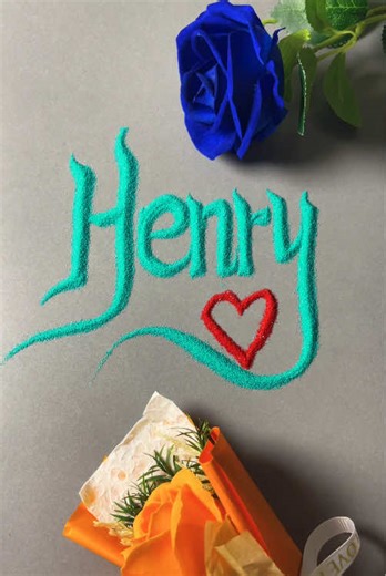 Henry#sandart #nameinsand #relaxing #asmr #henry