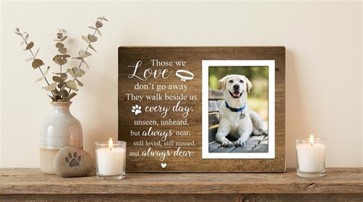 Pet Memorial Picture Frame, Dog Remembrance Keepsake, Rustic Wood-look Tribute (4x6 Photo) - Etsy
