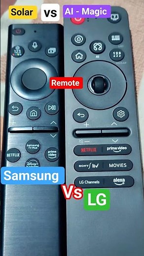 LG AI Magic vs Samsung Solar LED TV QLED & QNED Remote Comparison #Part4