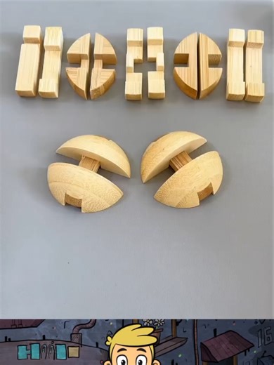 How to solve this wooden blocks puzzle? #puzzle #puzzlegame #mindgames #viral #fyp