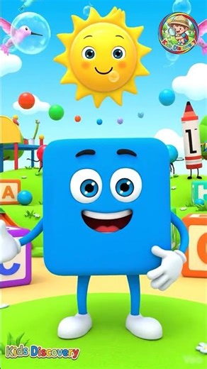 Learn Shapes! 🟢🟥 Circle, Square & Triangle | #Shorts