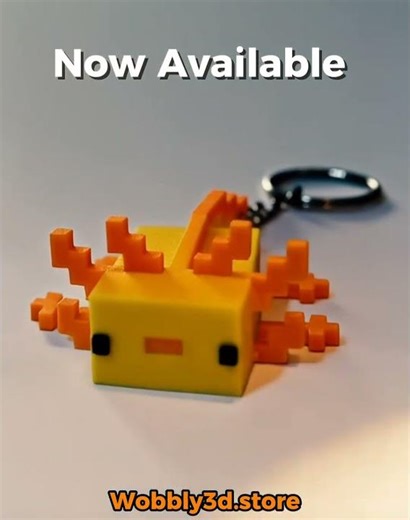 Minecraft Axolotl #3dprints #custom #minecraft