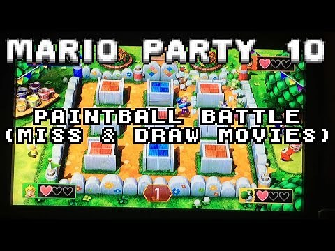 Mario Party 10: Paintball Battle (MISS and DRAW movies)