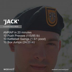 "Jack" Workout, CrossFit Hero WOD | WODwell