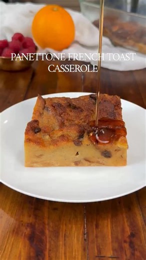 Panettone French toast casserole 🤎✨ Fluffy, buttery panettone soaked in vanilla custard, baked till golden, and finished with a dusting of powdered sugar. Perfect for cozy mornings, brunch with friends, or anytime you want dessert for breakfast 😌🍞 For the recipe type “RECIPE” below or head to my website https://thesaltycooker.com/panettone-french-toast-casserole/ #panettone #frenchtoastcasserole #frenchtoast #f52grams #breakfast | The Salty Cooker
