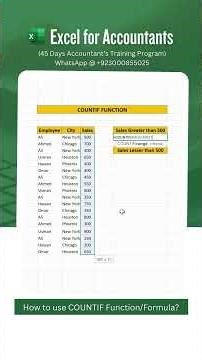 How to use COUNTIF Function/Formula in Excel?