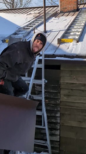 105K views · 397 reactions | Using multiple different ladders in order to get the job done. #HomeImprovement #contractor #construction #tipsandtricks | The Truth | Facebook