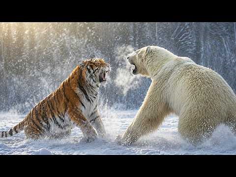 Siberian Tiger vs Polar Bear | Who would win? | EPIC VERSUS 🐯🆚🐻