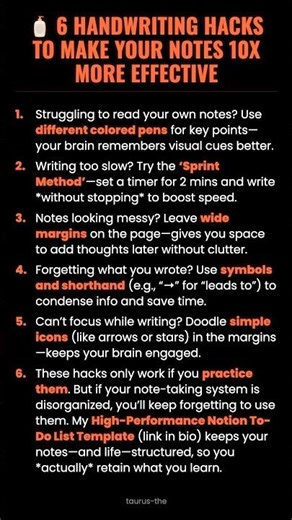 🧴 6 Handwriting Hacks to Make Your Notes 10x More Effective #ad (Verify Info)