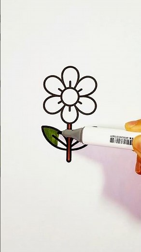 Flower Coloring Page | Easy and Cute Coloring for Relaxation #shorts #coloring #flowers