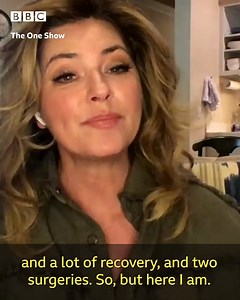 'It took a lot of rehabilitation and two surgeries, but now I can get real loud' 🎶 Shania Twain opens up on how she lost her voice for almost 10 years due to illness. Watch more 👉 bbc.in/3bKuocz | The One Show