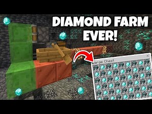 How to Build a WORKING Diamond Farm in Minecraft Bedrock 1.21 EVER! DIAMOND 💎