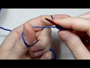 cast on: two needles & thumb. knitting. detailed explanation.