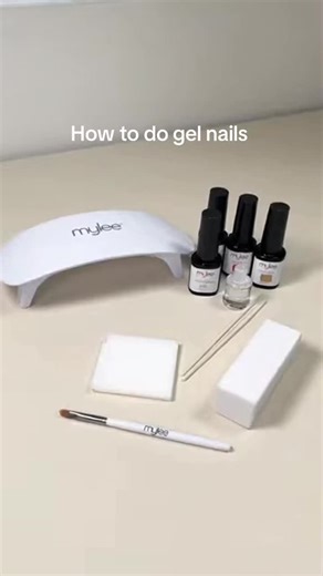 How I do red gel nails at home using the Mylee Mini Gel Nail Kit #nailcare #nailkit #mylee #viral #howto