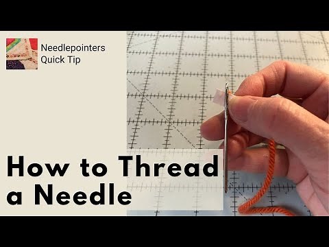 How to Thread an Embroidery Needle (So EASY trick!)