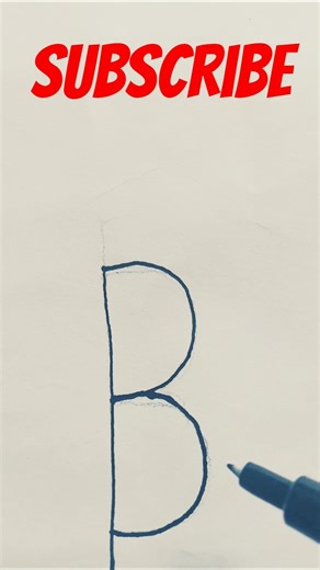 b letter drawing. #art