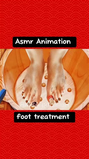 foot treatment and cleaning asmr animation #asmr #animation #foottreatment #cleaning #vairal