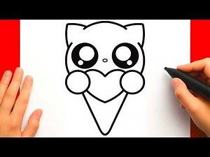 Anyone Can Draw This Cute and Easy Ice Cream Cat!