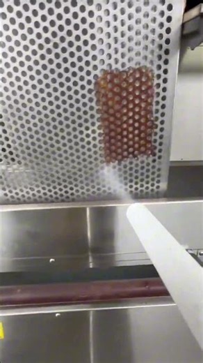 The rusty iron dissolves after being sprayed with chemical liquid that helps remove rust effectively