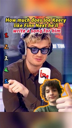How much does Joe Keery like Finn? Next, he'll write a song for him.#JoeKeery#FinnWolfhard