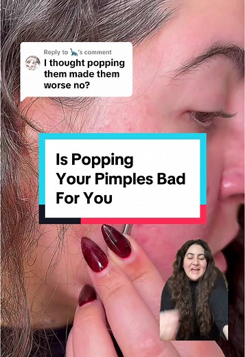 Replying to @🦕 Is popping your pimples bad for you? #pimplepopper #pimplepatches #pimples #acne