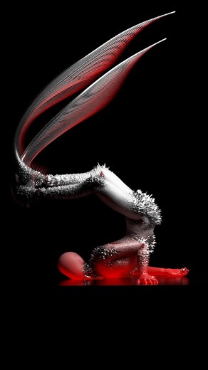VIKTORIA | MODESTA on Instagram: "Virtual Human Evolution 🩸 Spike Leg Dance by @tobiasgremmler for @louboutinworld"