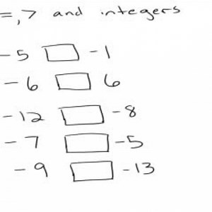 Greater than and less than signs with integer