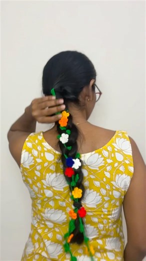Crochet Floral Parandi | Crochet Paranda for Beginners #crochet #transition #shorts #youtubeshorts