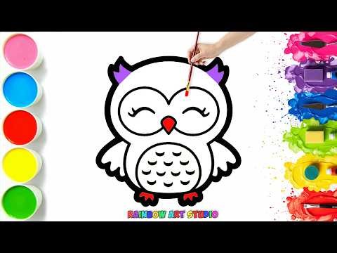🦉🌙 How To Draw a Cute Little Owl | Easy Step By Step Tutorial #119