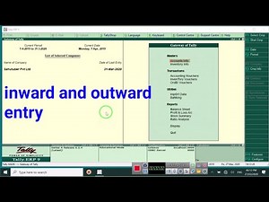 TALLY ERP inward and outward ENTRY