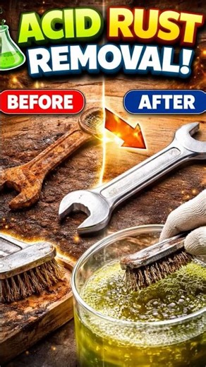 Acid Rust Removal Experiment 🔧 | Satisfying Rust Cleaning #automobile