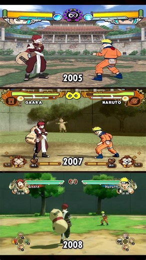 EVOLUTION: Gaara 2005 ➜ 2007 ➜ 2008 (Clash Of Ninja 4 vs Ninja 5 vs Storm) #juanotaku #naruto
