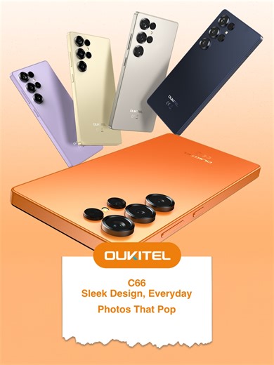 OUKITEL - C66 Style Phone Unboxing: Sleek Design, Everyday Photos That Pop#OUKITEL #phone #fyp #C66