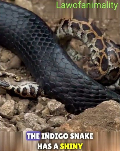 Indigo Snake vs Python Snake_Indigo eats up Python #wildlife #python #shorts