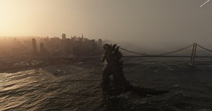 Fly around Godzilla in Microsoft Flight Sim with this mod