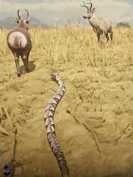 Rat running away from a snake