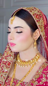 Huda Najmi on Instagram: "My gorgeous bride Hayat wanted me to recreate this beautiful look by @themakeupstudiobysehrish for her baraat event. Everything was done exactly according to bride’s preferences. What do you guys think?🤔 Lenses: @huda.cosmeticz #bridalmakeup #pakistaniwedding #pakistanidresses"