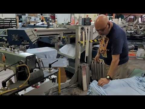 Simulated Process six colors using Goccopro QS2536 and Stampinator on M&R Equipment