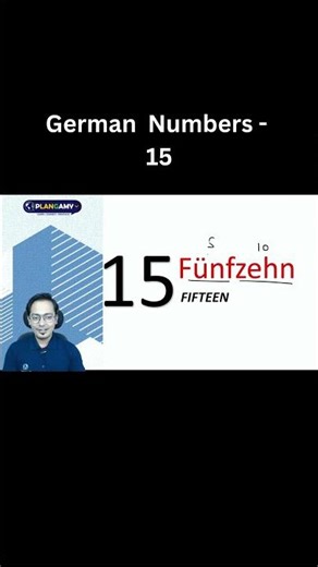 German Numbers | 15 in German