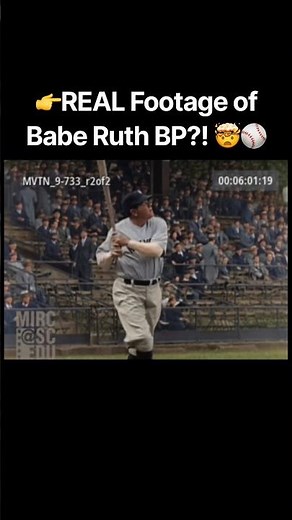👉REAL Footage of Babe Ruth BP?! 🤯⚾️