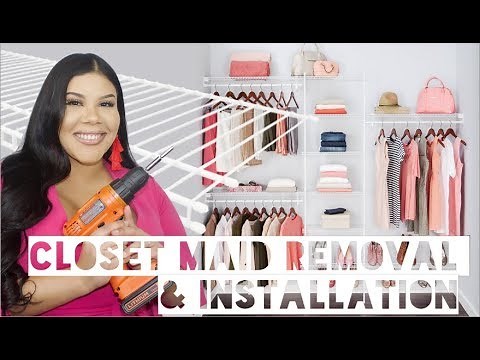 HOW TO REMOVE & RE-INSTAL CLOSETMAID SHELF SYSTEM!
