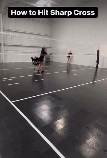 Not many athletes can hit sharp cross but if you can, you will take your hitting to a whole new level. How To Hit Sharp Cross:1. Have a wider approach. This will open up the sharp cross to be more in front of you, instead of more to the side. 2. Have a high contact point. The higher your contact point, the easier it will be to turn the ball. 3. Contact the ball with your thumb pointing down to hit the ball to your right. You will want to contact more on the side of the ball rather than on top of