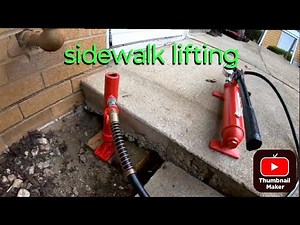 Easiest way EVER! lifting a concrete slab /sidewalk