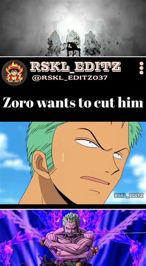 Zoro wants to cut him #onepiece #luffy #zoro