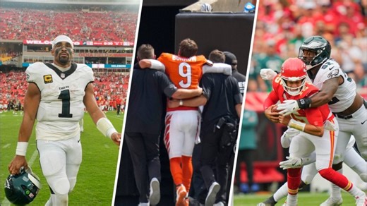 Eagles hand Chiefs second straight loss, Burrow injured in Week 2