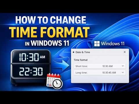 How To Change Time Format in Windows 11 From 24 to 12 ( 2026 )