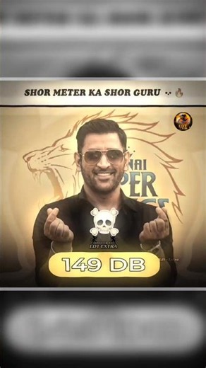 “Dhoni hai toh shor honi hai.. 🥵🥶”- MS Dhoni 149 dB Record | luz roja (slowed) #msdhoni #ipl #shorts